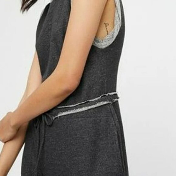 Free People Nikki Scoop Back Wide Leg French Terry Jumpsuit Cozy Lounging Large - Picture 2 of 6